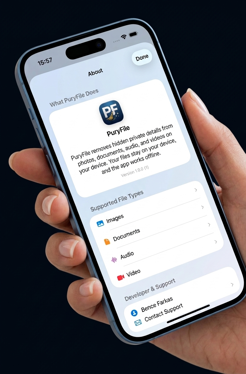 Demo street photo cleaned with PuryFile